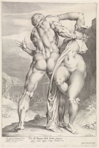 Rape of a Sabine Woman, Rear View, Rape of a Sabine Woman (series title) by Jan Harmensz. Muller