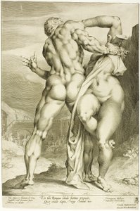 The Rape of a Sabine Woman, View from Behind by Jan Harmensz. Muller