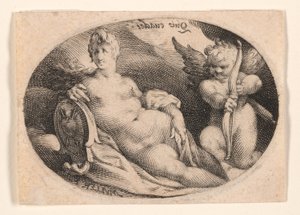 Venus and Cupid in the Clouds