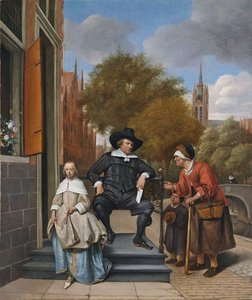 The Burgher of Delft and His Daughter, 1655 by Jan Havickszoon Steen