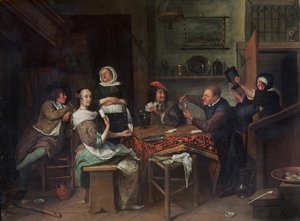 The Card Players by Jan Havickszoon Steen