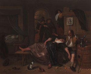 The Drunken Couple by Jan Havickszoon Steen