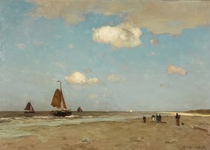 Beach Scene. 1887 by Jan Hendrik Weissenbruch