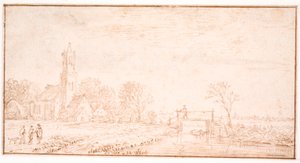 Village Church in Lisse by Jan Josefsz van Goyen