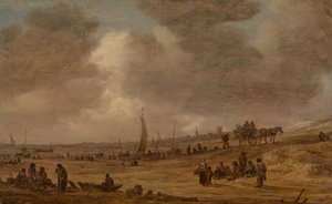 A Beach with Fishing Boats