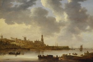 A View across the Rhine at Rhenen by Jan Josephsz van Goyen