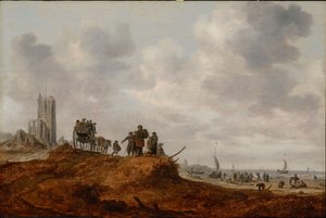 The Old Church at Egmond aan Zee by Jan Josephsz van Goyen