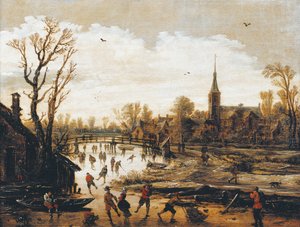 The Skaters, by Jan van Goyen by Jan Josephsz van Goyen