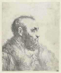 Bust of an Old Man with Fur Coat by Jan Lievens