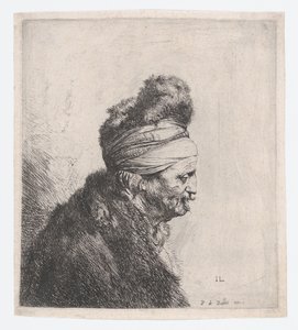 Bust of an Old Man Wearing a Fur Cap by Jan Lievens