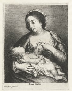 Mary with Child and a Pear