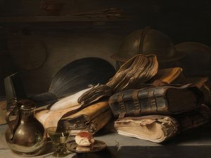Still Life with Books. Around 1627-28