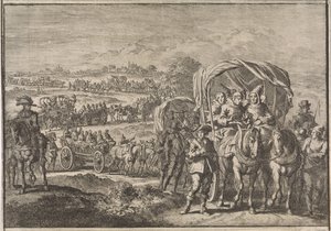 Monks from North Brabant Flee to Antwerp, 1637 by Jan Luyken (attributed to)