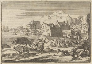 Earthquake in Jamaica Destroying the City of Port Royal, 1692