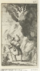 Christian Fears Being Crushed by a Falling Rock by Jan Luyken