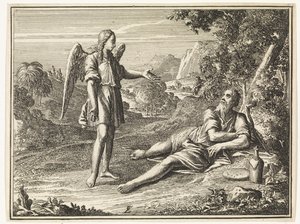 Elijah Visited by an Angel in the Desert by Jan Luyken