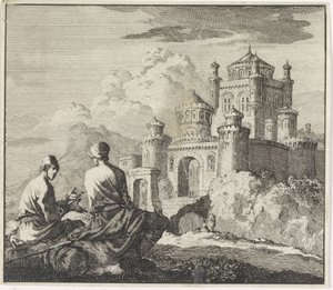 Emblem: castle by Jan Luyken