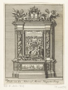 Tomb of Admiral Maarten Harpertszoon Tromp (Tombe van den Admiraal Marten Harpertsz Tromp) by Jan Luyken
