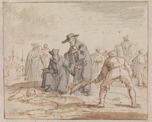 The Live Burial of Anneke van den Hove in Brussels, 1591 by Jan Luyken