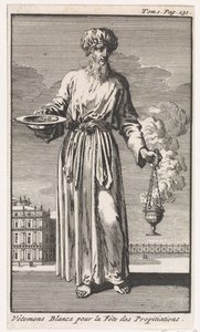 High Priest in White Liturgical Garments for the Day of Atonement by Jan Luyken