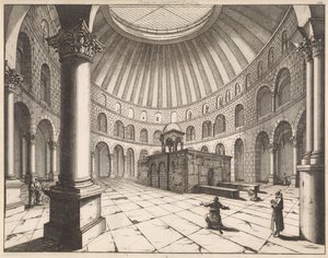 Interior of the Church of the Holy Sepulchre in Jerusalem by Jan Luyken