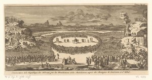 Israelites Offering Burnt and Peace Offerings on Mounts Ebal and Gerizim by Jan Luyken