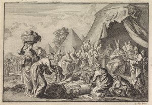 Israelites Bringing Their Treasures for the Construction of the Tabernacle by Jan Luyken