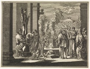 King Manasseh Worships an Idol by Jan Luyken