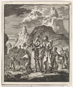 Meeting of Pilgrims in the Mountains by Jan Luyken