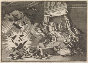 Explosion of a Bomb in a House on Ebbingestraat in Groningen, 1672