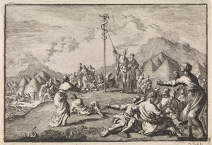 Raising of the Bronze Serpent by Jan Luyken