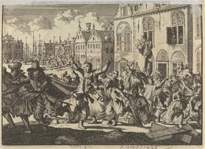 Riot in Enkhuizen where the houses of vice-admirals Kwast and Turk are destroyed, 1635