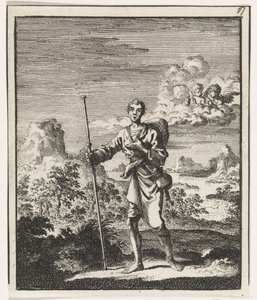Pilgrim in a Mountain Landscape by Jan Luyken