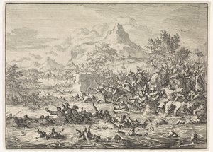 Placidus Defeats the Jews at the Jordan and Drives Them into the River