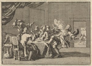 Thomas Tullock, Supporter of King James II in Scotland, Killed by the Unexpected Discharge of His Pistol, 1690 by Jan Luyken