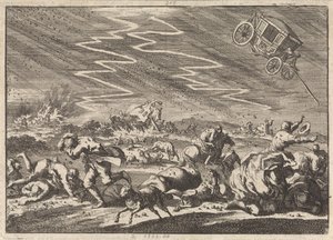 Severe Thunderstorm in Donsenhausen, Thuringia, 1674 by Jan Luyken