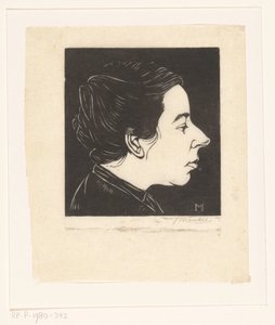 Portrait of Anne Zernike by Jan Mankes (signed by artist)