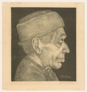 Portrait of Douwe with Cap by Jan Mankes (signed by artist)