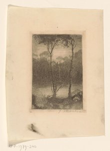 Two Trees by the Water by Jan Mankes (signed by artist)
