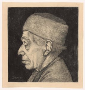 Douwe, in Profile Facing Left by Jan Mankes