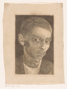 Self-Portrait with Mustache by Jan Mankes