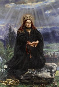 Saint Kinga Praying Among the Sącz Mountains by Jan Matejko