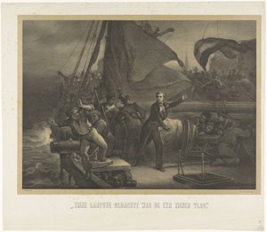 Jan van Speijk About to Throw the Fuse into the Hold, 1831 by Jan Mesker