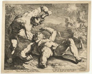 Cain Killing Abel by Jan Muller, after Cornelis Cornelisz van Haarlem