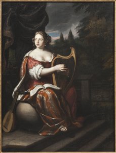 Lady Playing the Harp