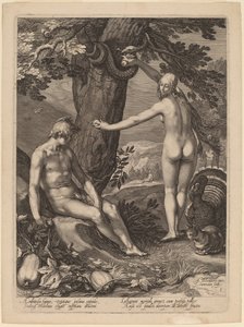 Temptation of Man by Jan Pietersz Saenredam after Abraham Bloemaert