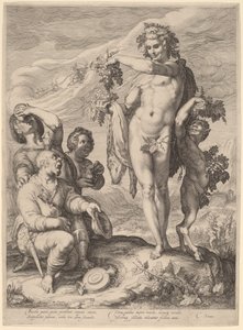 The Cult of Bacchus by Jan Pietersz Saenredam, after Hendrik Goltzius