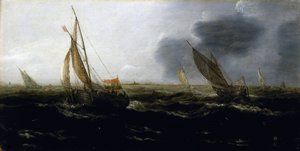 Dutch boats caught in a strong breeze