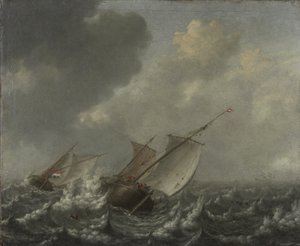 Vessels on a Choppy Sea, 1620s