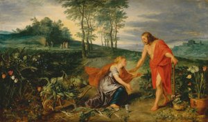 Christ appears to Mary Magdalene on Easter morning (Noli me tangere), c.1626 by Jan & Rubens P.P. (1577 1640) Brueghel